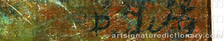Authentic signature by David JETTE on  artwork