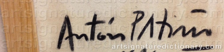 Authentic signature by Antón PANTIÑO on  artwork