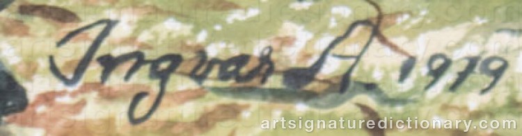 Authentic signature by Ingvar ANDERSSON on artwork