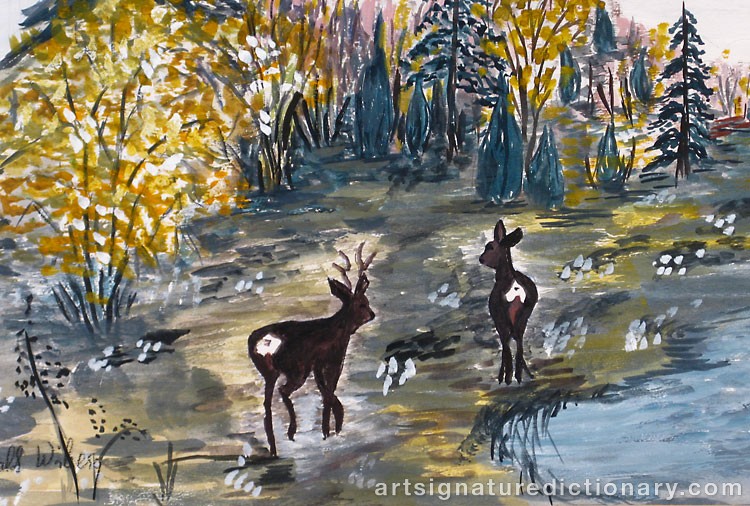 Close-up details showing Harald WIBERG signature forgery characteristics