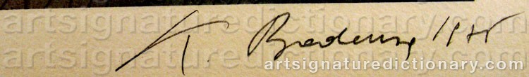 Authentic signature by Gaetano Klaus BODANZA on  artwork