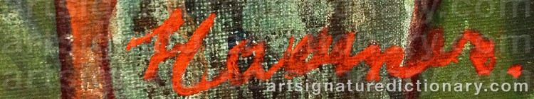 Authentic signature by Erik HAAMER on Painting/Watercolour artwork