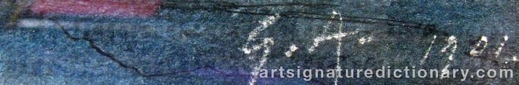 Signature by Gustaf ANKARCRONA