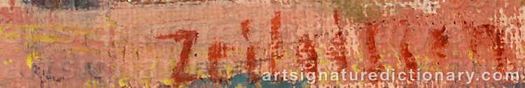 Authentic signature by Rudolf Von ZEILEISSEN on  artwork