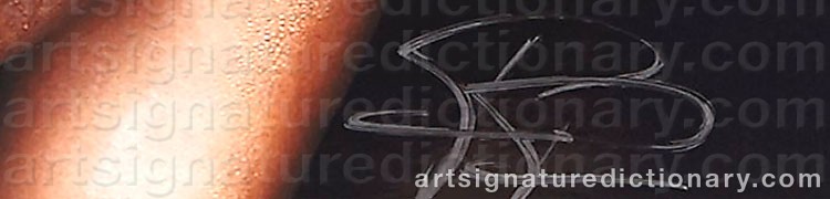 Authentic signature by Fabrizio FERRI on artwork