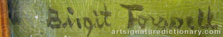 Signature by Birgit FORSSELL