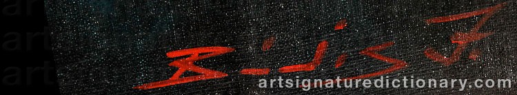 Authentic signature by Joseph BODIS on  artwork