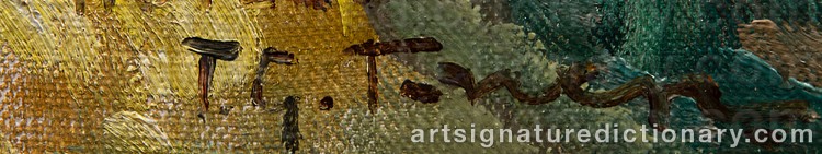 Authentic signature by Toivo Gideon J. TUHKANEN on Painting/Watercolour artwork