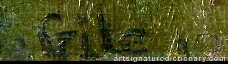 Authentic signature by Selden Connor GILE on Painting/Watercolour artwork