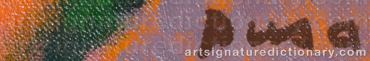 Authentic signature by Unto PUSA on artwork