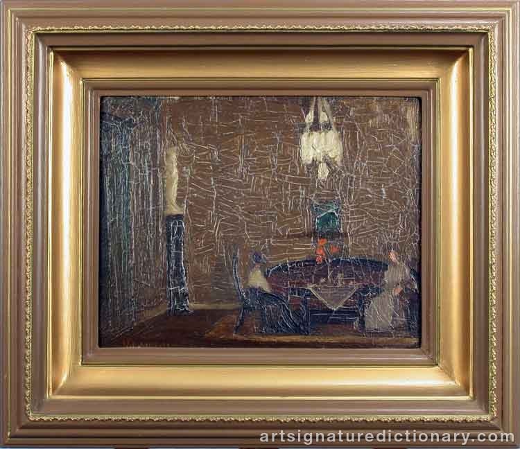 Close-up details showing Veikko VIONOJA signature forgery characteristics