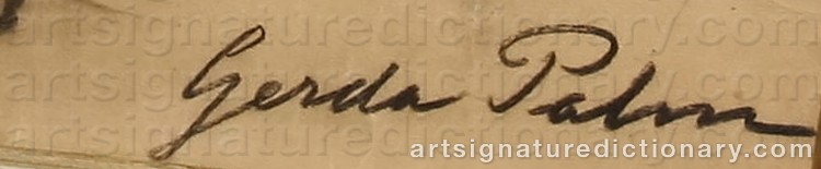 Signature by Gerda PALM