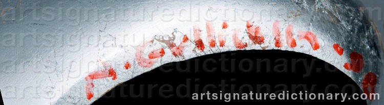 Authentic signature by Alvar GULLICHSEN on Painting/Watercolour artwork