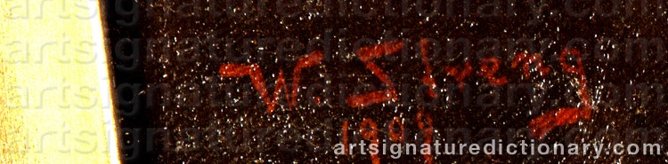 Authentic signature by Väinö STRENG on Painting/Watercolour artwork