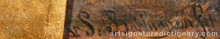 Authentic signature by Hendrik Van De SANDE BAKHUYZEN on  artwork