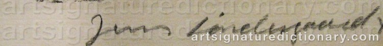 Authentic signature by Jens SØNDERGAARD on artwork