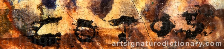 Authentic signature by George COTOS on Painting/Watercolour artwork