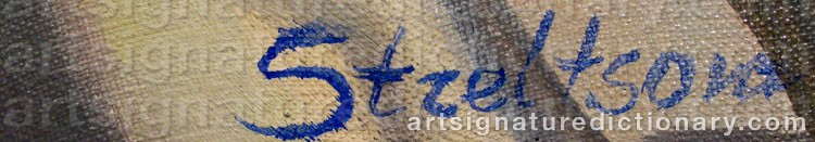 Authentic signature by Nadezda STRELTSOVA on Painting/Watercolour artwork