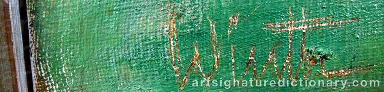 Authentic signature by John WEIRTH on  artwork