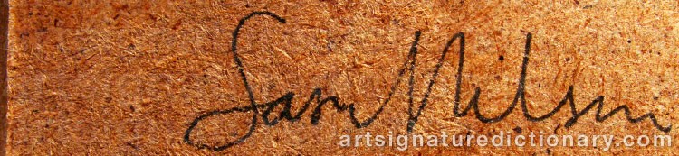 Authentic signature by Sara NILSSON on artwork