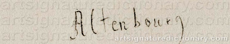 Authentic signature by Gerhard ALTENBOURG on artwork