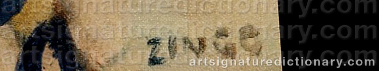 Authentic signature by Jules Émile ZINGG on  artwork