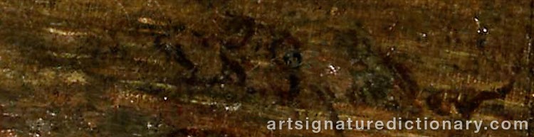 Authentic signature by Johannes Franciscus SPOHLER on  artwork