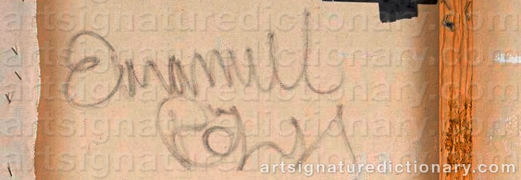 Authentic signature by Emanuel RÖHSS on Painting/Watercolour artwork