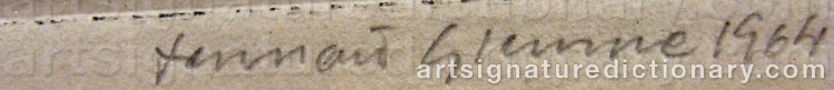 Authentic signature by Lennart GLEMME on artwork