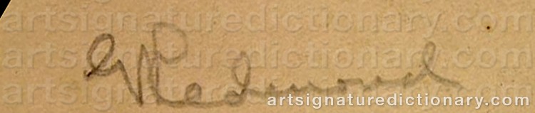 Authentic signature by Granville REDMOND on Drawing/Graphic/Print artwork