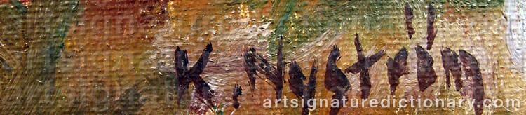Authentic signature by Kurt NYSTRÖM on artwork