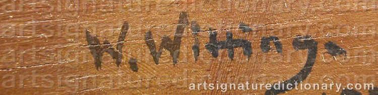 Authentic signature by Walter Günther J. WITTING on Painting/Watercolour artwork