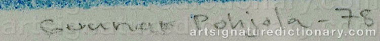 Authentic signature by Gunnar POHJOLA on  artwork
