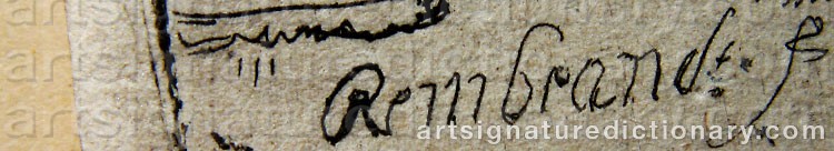 Signature by Rembrandt Harmenszoon Van RIJN
