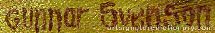 Signature by Gunnar SVENSON