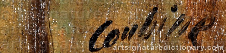 Authentic signature by Othon COUBINE on artwork