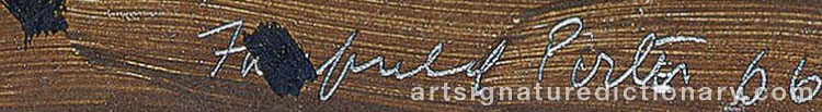 Authentic signature by Fairfield PORTER on  artwork