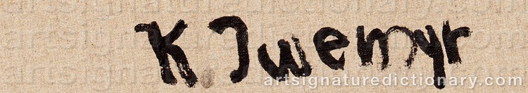 Authentic signature by Kent IWEMYR on Painting/Watercolour artwork