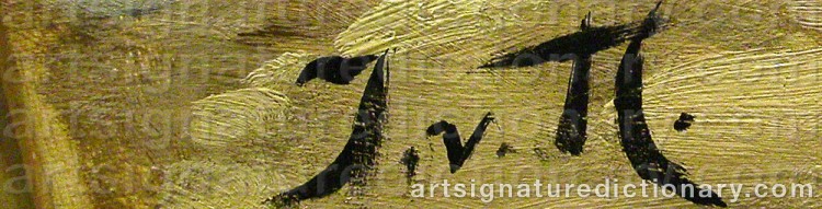 Signature by Johan Von HOLST