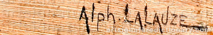 Signature by Alphonse LALAUZE