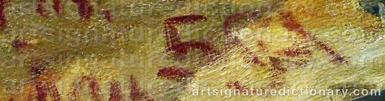 Authentic signature by Sigrid GRANFELT on artwork