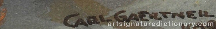 Signature by Carl Frederick GAERTNER