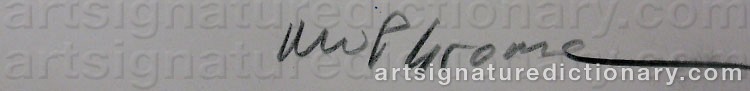 Authentic signature by Renato GROME on artwork