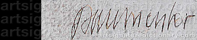 Signature by Willi BAUMEISTER