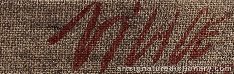 Authentic signature by Michel VILAGE on Painting/Watercolour artwork