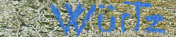 Authentic signature by John WÜRTZ on  artwork