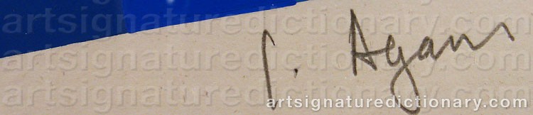 Signature by Yaacov AGAM