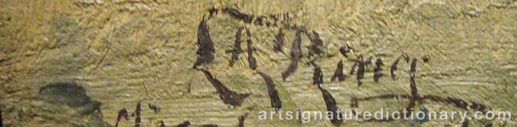 Authentic signature by Laurits ‘L A Ring’ ANDERSEN RING on artwork