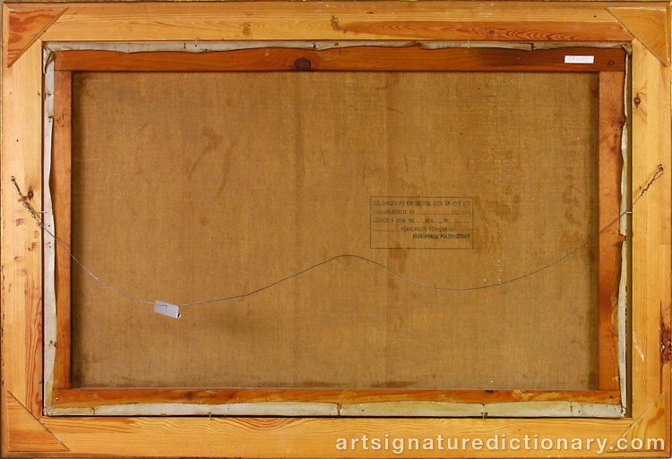 Close-up details showing Bruno LILJEFORS signature forgery characteristics