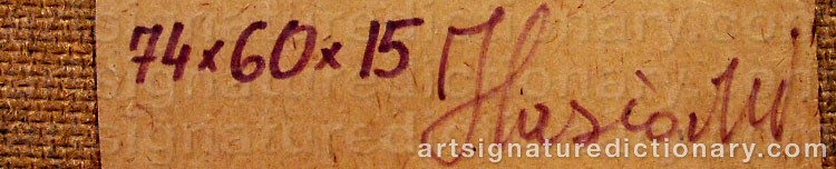 Authentic signature by Wladyslaw HASIOR on  artwork